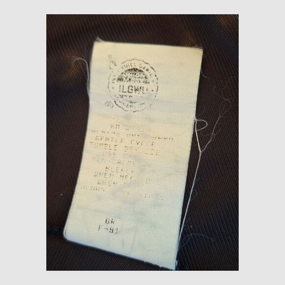 VINTAGE USA MISS ELAINE PEIGNOIR SET BLACK NIGHTGOWN and ROBE LONG LACE SMALL - Picture 10 of 16